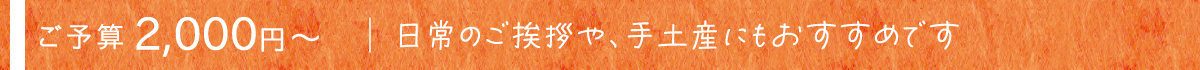 ご予算2,000円～のギフトセット