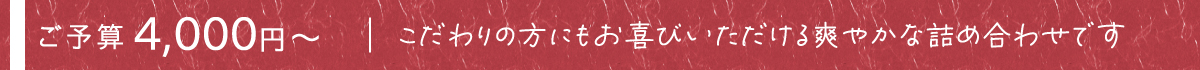 ご予算4,000円～のギフトセット
